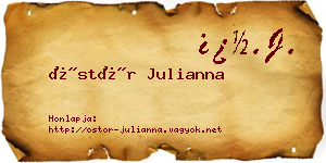 Östör Julianna névjegykártya
