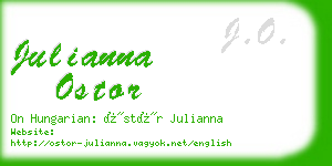 julianna ostor business card
